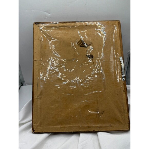 Vintage Bluebonnets In Field Texas Oil Painting Artwork In Mini Wood Frame - Picture 4 of 15